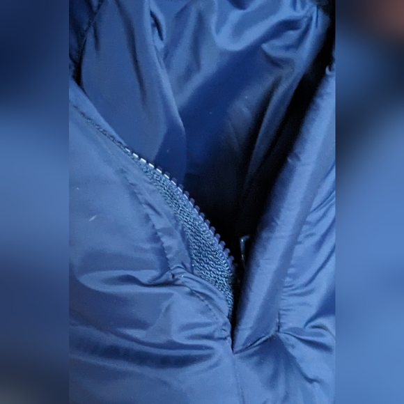 NWT Anthropologie/Maeve Blue Snap-Sleeve Puffer Jacket & Vest removable sleeves, - Picture 12 of 15